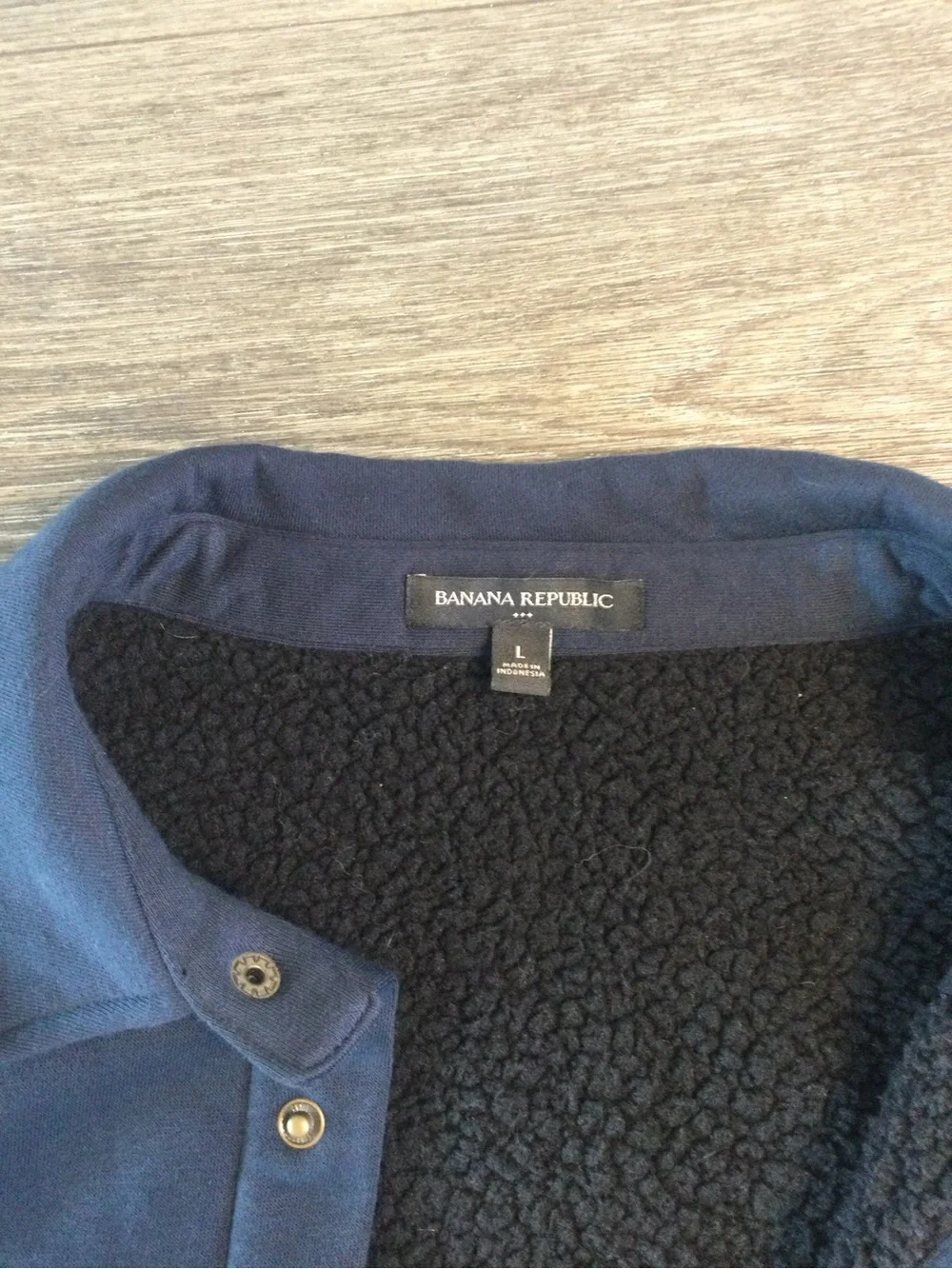 Banana Republic Navy Sherpa-Lined Shirt Jacket